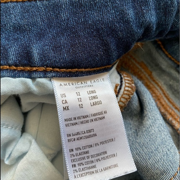 American Eagle Size 12 Long Jegging Crop Jeans EUC - Picture 7 of 7